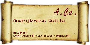 Andrejkovics Csilla névjegykártya
